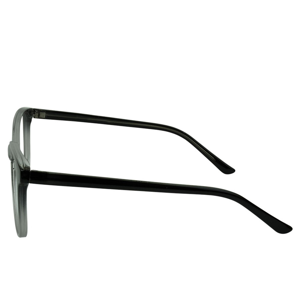 Black Grey Oval Eyeglasses Medium Frame